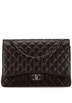 CHANEL Pre-Owned 2013-2014 Maxi Classic Lambskin Double Flap shoulder bag - Black
