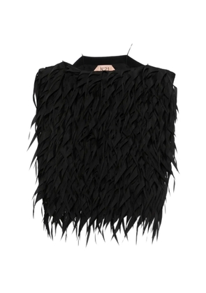 Nº21 fringed blouse - Black