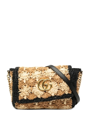 Gucci Pre-Owned 2016-2025 Small GG Marmont Raffia crossbody bag - Brown