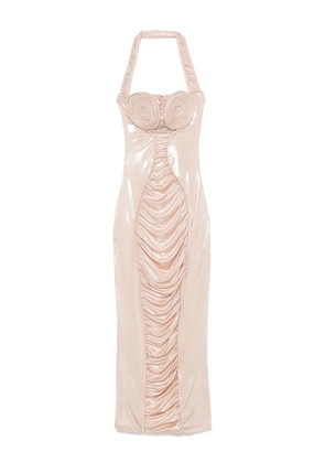 MITILIANE COUTURE spiral-cup maxi dress - Neutrals