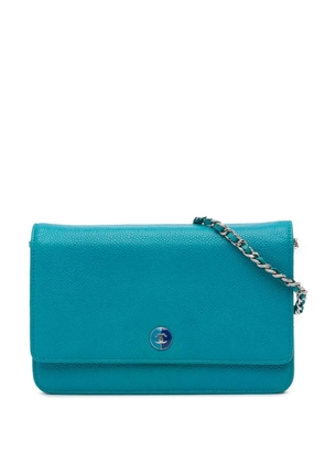 CHANEL Pre-Owned 2012-2013 Caviar Bicolor CC Wallet On Chain crossbody bag - Blue