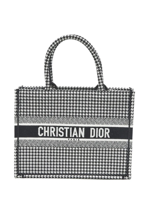Christian Dior Pre-Owned Book houndstooth tote bag - White
