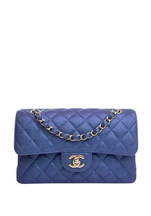 CHANEL Pre-Owned 2019 Small Classic Iridescent Caviar Double Flap shoulder bag - Blue