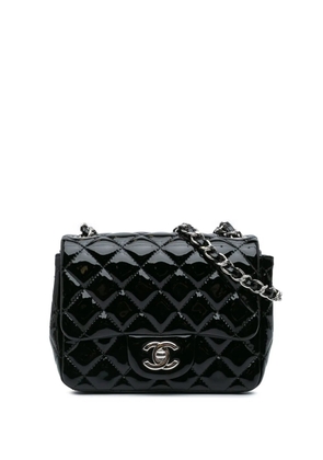 CHANEL Pre-Owned 2013-2014 Mini Square Classic Patent Single Flap crossbody bag - Black