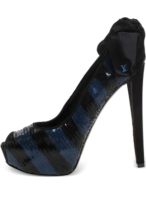 Louis Vuitton Pre-Owned 145mm sequins stripes pumps - Blue