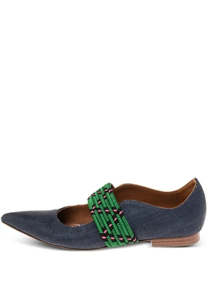 Malone Souliers Pre-owned braided-strap ballet flats - Blue