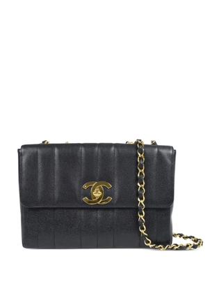 CHANEL Pre-Owned 1995 Jumbo Mademoiselle quilt Classic Flap shoulder bag - Black