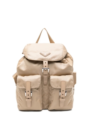 Prada buckle-detail backpack - Neutrals