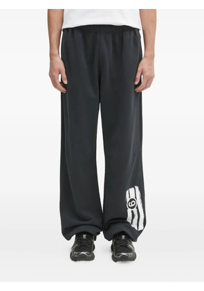 MM6 Maison Margiela logo-print drawstring trousers - Black