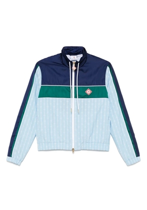 Casablanca logo-patch jacket - Blue