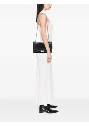 CHANEL Pre-Owned 2008-2009 Iridescent Quilted Lambskin Reissue 2.55 Double Flap 227 shoulder bag - Black