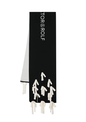 Viktor & Rolf logo-jacquard scarf - Black