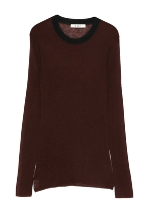 6397 stripe-detail jumper - Brown