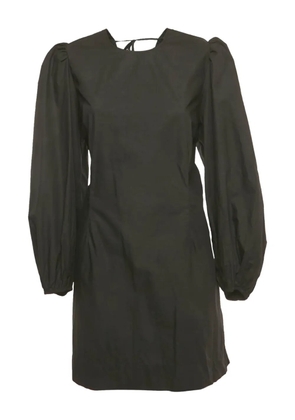 GANNI poplin open-back mini dress - Black