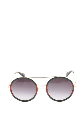 Gucci Pre-Owned 2010s round-frame sunglasses - GOLD, GREEN, RED