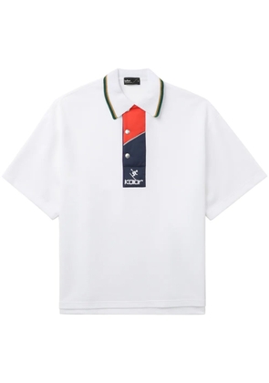 Kolor logo-embroidered polo shirt - White
