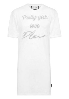 Philipp Plein short sleeve t-shirt dress - White