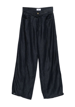 Les Temps des Cerises drawstring denim wide-leg jeans - Blue