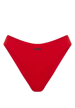 Let's Swim high-waist bikini bottoms - Red