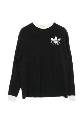 Gucci Pre-Owned 2000 x Adidas long-sleeve crew-neck sweatshirt - Black