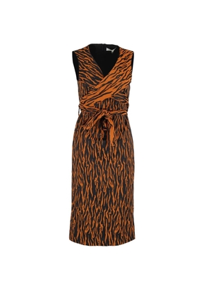 Diane Von Furstenberg Vintage sleeveless wrap midi dress - Black