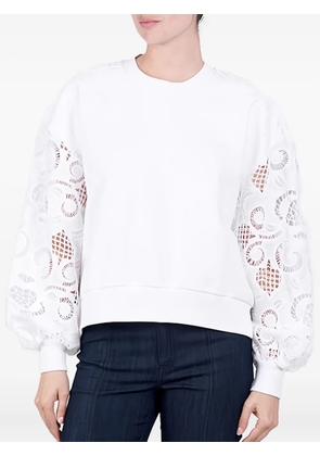 Cinq A Sept lace-sleeve top - White