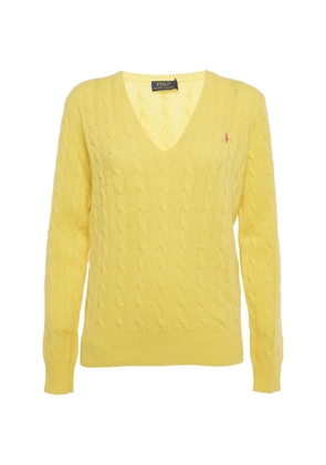 Polo Ralph Lauren cable-knit logo-embroidery sweater - Yellow