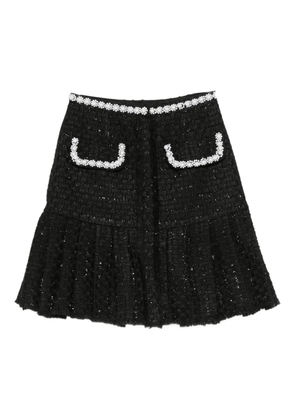 MIAU by Clara Rotescu Noah beaded pocket mini skirt - Black