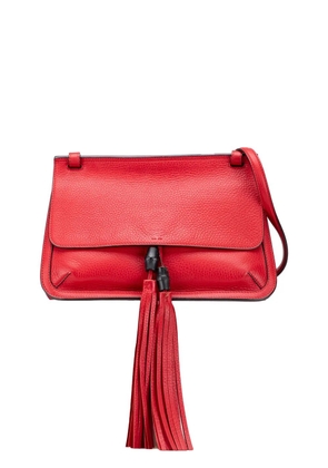 Gucci Pre-Owned 2000-2015 Medium Leather Bamboo Daily crossbody bag - Red