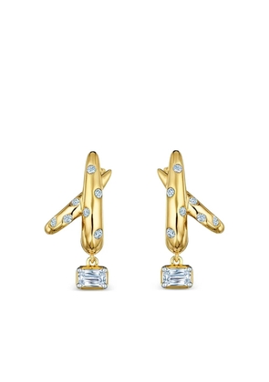 KWIAT 18K yellow gold diamond Crossover earrings