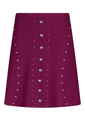 LIU JO studded knitted skirt - Purple
