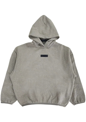FEAR OF GOD ESSENTIALS front logo patch hoodie - Grey