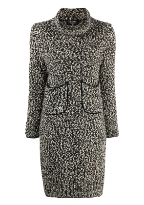 CHANEL Pre-Owned 1994 roll-neck two-tone minidress - Black