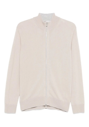 Eleventy high-neck zip-up cardigan - Neutrals