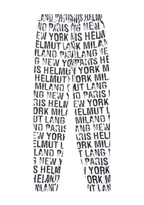 Helmut Lang all-over logo-print track pants - White