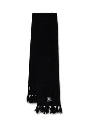Just Cavalli logo-patch scarf - Black