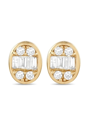 LB Exclusive 14K yellow gold diamond stud earrings