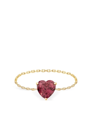 YI Collection 18K yellow gold Supreme Chain rhodolite ring