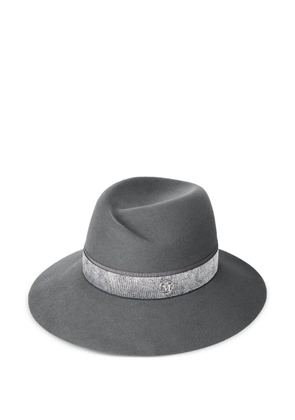 Maison Michel logo-plaque hat - Grey