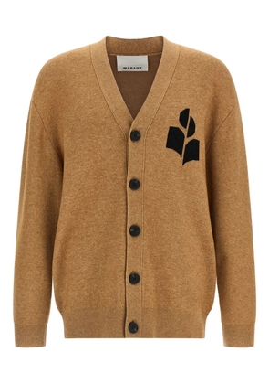 MARANT Curtis logo-detail cardigan - Neutrals