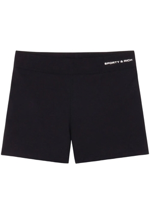 Sporty & Rich logo-print shorts - Black
