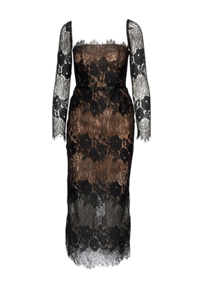 Ana Radu lace midi dress - Black