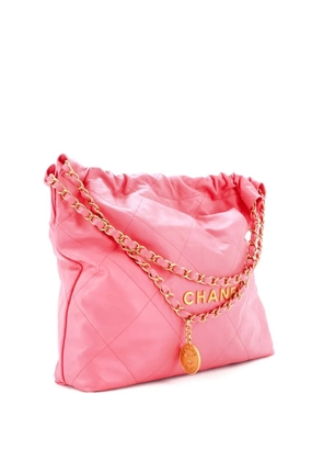 CHANEL Pre-Owned 22 Chain Quilted Calfskin Medium hobo bag - Pink