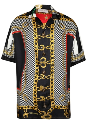 J. Logan Home Searle mix-print silk shirt - Black