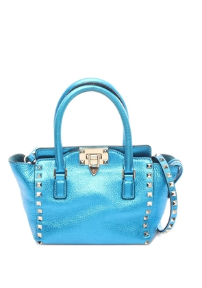 Valentino Garavani Pre-Owned 2010s rockstud leather tote bag - Blue