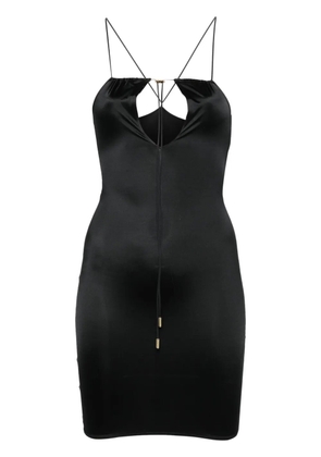 Maison Close French Kiss crossover-strap mini dress - Black