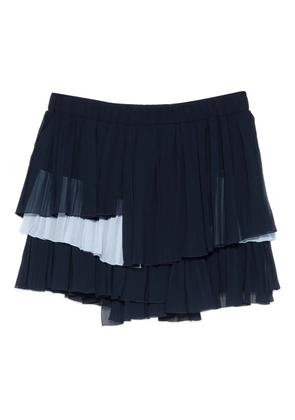 Iceberg tiered pleated mini skirt - Blue