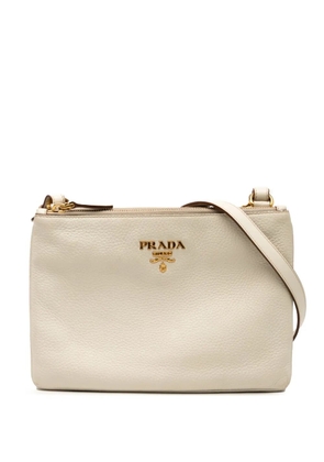 Prada Pre-Owned 2013-2025 Vitello Daino Double Zip crossbody bag - White