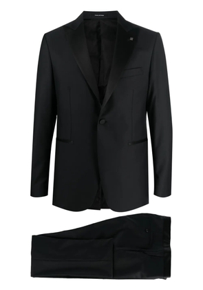 Tagliatore single-breasted virgin wool suit - Black