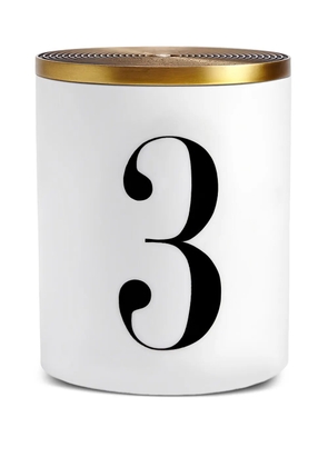 L'Objet number-print candle - White
